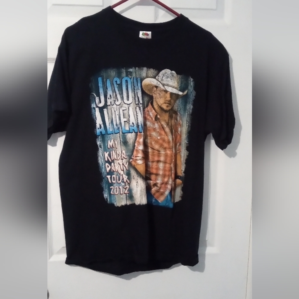 Fruit of the Loom Jason Aldean Black Country Music Tour T-Shirt